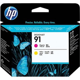 تصویر هد پلاتر 91 اچ پی قرمز و زرد HP-91 Magenta and Yellow