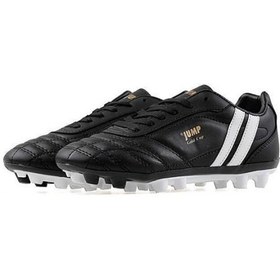 تصویر کفش فوتبال مردانه مشکی مدل 13256 برند jump 13256 Men's Black Cleat Football Shoes