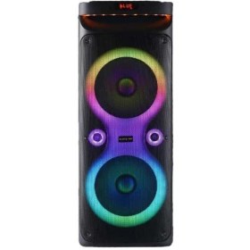 تصویر اسپیکر شارژی قابل حمل بلک پاور سری Rainbow مدل 728Z Portable rechargeable speaker Black Power Rainbow series model 728Z