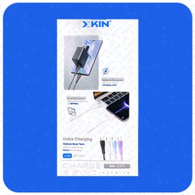 تصویر کابل شارژ USB به USB-C ایکس کین مدل XK-X213 طول 2 متر قابلیت انتقال فایل 