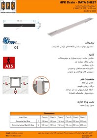 تصویر گاتر طرح نیکول عرض 20 عمق 14 جنس الیاف دار PP 