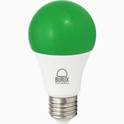 تصویر لامپ بروکس 9 وات حبابی رنگی - سبز Burux 9 watt colored bulb lamp
