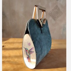 تصویر کیف دسته چوبی طرح مرغ مگسخوار 