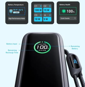 تصویر پاوربانک 25000 میلی آمپر انکر Anker Power Bank 25000mAh 165W A1695 Anker Power Bank 25000mAh 165W A1695