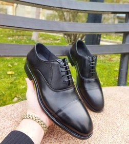 تصویر کفش مجلسی مردانه سرپنجه تمام چرم دست دوز تبریز 