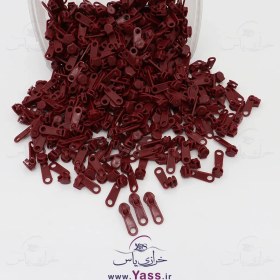 تصویر سرزیپ نمره پنج پلاستیکی زرشکی (100 عددی) 