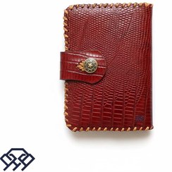 تصویر کیف پول چرم طبیعی دست‌دوز کروکودیل مدل 304 