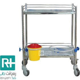 تصویر ترالی دو طبقه تمام استیل All steel double deck trolley