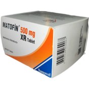 تصویر قرص MATOFIN 500 میلی گرم XR‏ متفورمین هیدروکلراید تبلت 100 XR‏ 