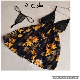 تصویر لباس خواب عروسکی گلدار با 2طرح جدید 