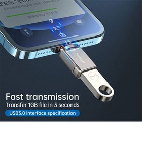 تصویر مبدل OTG لایتنینگ (آیفون) به USB 3.0 مکدودو مدل OT-860 