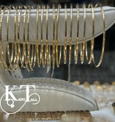 تصویر النگو طلا آیینه ای باریک زنانه 