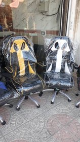 تصویر صندلی گیمینگ اریا دسته خلبانی - مشکی 