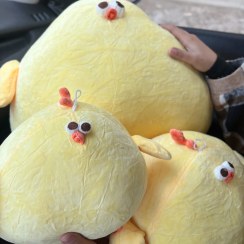 تصویر عروسک جوجه چشم قلبمه 45 سانت 