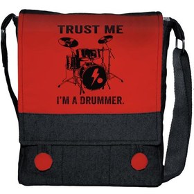 تصویر کیف دوشی چی چاپ طرح درامز راک و درامر Drummer Acoustic Drum Kit 