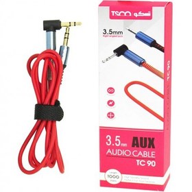 تصویر کابل صدا 1 به 1 با طول 1M تسکو TC-90 TSCO TC 90 3.5mm Audio Cable 1m