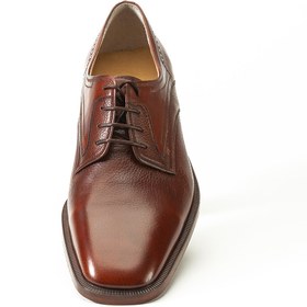 تصویر کفش چرم مردانه رو ساده سر پنجه سوئیسی 