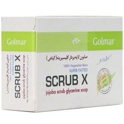 تصویر صابون لایه بردار گلیسیرینه اسکراب ایکس گلمر Golmar Scrub X Jojoba Scrub Glycerine Soap