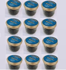 تصویر خاویار شیشه ای بلوگا آذربایجانی پک ۱۲ عددی 