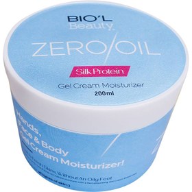 تصویر بیول ژل کرم دست و صورت و بدن مرطوب کننده فاقد چربی | biol zero oil silk protein 