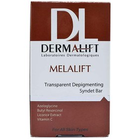 تصویر پن روشن کننده انواع پوست ملالیفت درمالیفت 100 گرم Dermalift Melalift Transparent Syndet Bar For All Skins 100gr