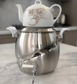 تصویر ست کتری و قوری کی اند تی مدل 1024 K and T 1024 Kettle and Teapot set