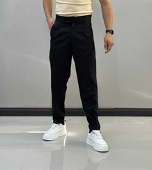 تصویر شلوار پارچه ای مام فیت کمر انگلیسی 