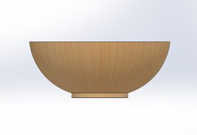 تصویر فایل سه بعدی کاسه چوبی BowlA15 دانلود طرح کاسه چوبی 15 سانتی متر