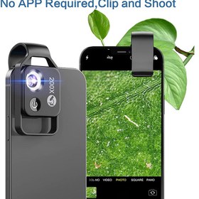 تصویر لنز میکروسکوپ APEXEL 200X APEXEL 200X Smartphone Microscope with CPL