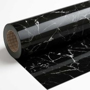 تصویر برچسب کابینت طرح ماربل مشکی مدل H&S 