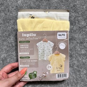 تصویر تیشرت نوزادی لوپیلو بسته 2 عددی کدEU3081 