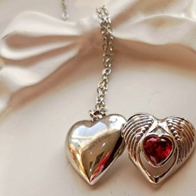 تصویر گردنبند لاکت قلب 