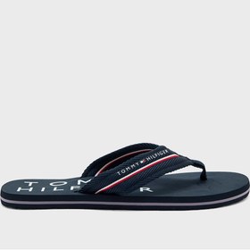 تصویر دمپایی ساحلی با جزئیات مونوگرام برند Tommy Hilfiger Monogram Detail Beach Flip Flops