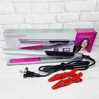 تصویر اتو مو دیجیتالی حرفه‌ای کیمی مدل KM-2302 KEMEI Professional LCD Displays km-2302 Cheap High Temperature Hair Straightening Iron Hair Straightener Flat Iron