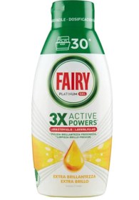 تصویر ژل ماشین ظرفشویی فیری Fairy با رایحه لیمو 30 بار مصرف 600 میل 