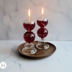تصویر شمع پیرکس دو حبابی 