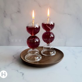 تصویر شمع پیرکس دو حبابی 