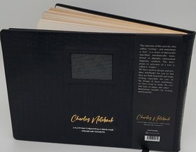 تصویر دفتر طراحی CHARLES NOTEBOOK (کد 612)،(چرم،لب طلایی) 