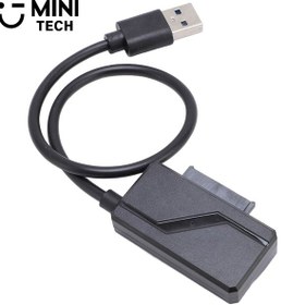 تصویر تبدیل مینی ساتا سر کج به USB مینی تک 