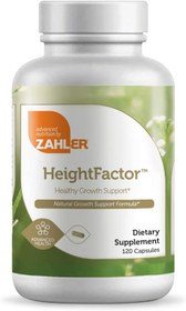 تصویر Zahler HeightFactor, Healthy Height Supplement, Contains Zinc 50mg, Pantothenic Acid, Vitamin C and More, Natural Growth Supplement for Growing Taller, Certified Kosher, 120 Capsules 