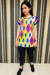 تصویر تیشرت زنانه نگین دار 