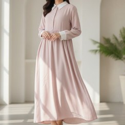 تصویر مانتو پیراهنی مجلسی مازراتی کالباسی روشن 