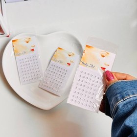 تصویر نگین تزیین مو و صورت پینترستی طرح کوچک ساده دارای چسب پشت کار نگین صورت چشم و مو 