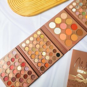 تصویر پالت سایه همه کار ۱۱۷ رنگ بزرگ شامل سایه مات و شاین مخملی و رژگونه و هایلایتر با پیگمنت عالی Kevin&coco