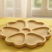 تصویر سینی پذیرایی گردان بامبو با قابلیت چرخش 360 درجه 