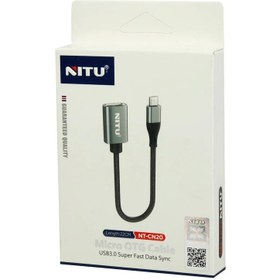 تصویر کابل OTG میکرو USB نیتو مدل Nitu OTG CN20 با سرعت USB 3.0ا فلاح نت 