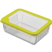 تصویر ظرف شیشه‌ای دربدار لیمون مدل 2098 گنجایش ۱٫۱ لیتر شیاردار 