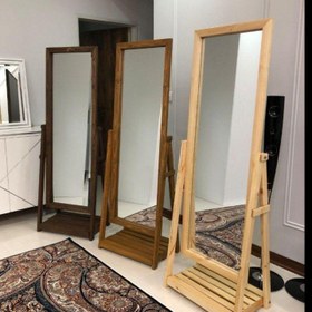 تصویر آیینه قدی چوبی پایه دار کد 10702 