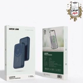 تصویر پاوربانک لاگوس 10000 میلی آمپر گرین Green Lion Lagos 10000mAh PowerBank Green Lion Lagos 10000mAh PowerBank