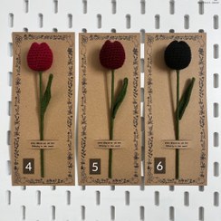 تصویر گل لاله بافتنی 